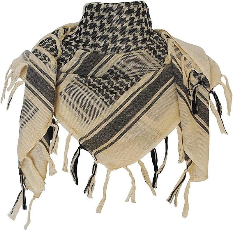Luxns Store Military Shemagh Tactical Desert Scarf / 100% Cotton Keffiyeh Scarf Wrap for Men And Women - Image 2